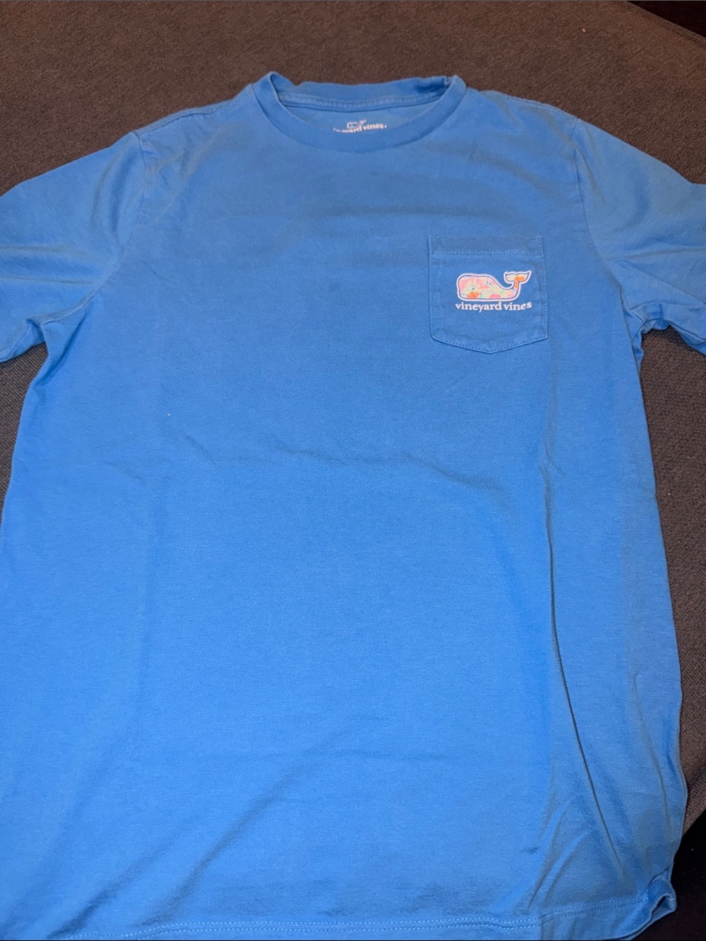 Vineyard Vines Short-Sleeve Pocket Tee in Bright Blue